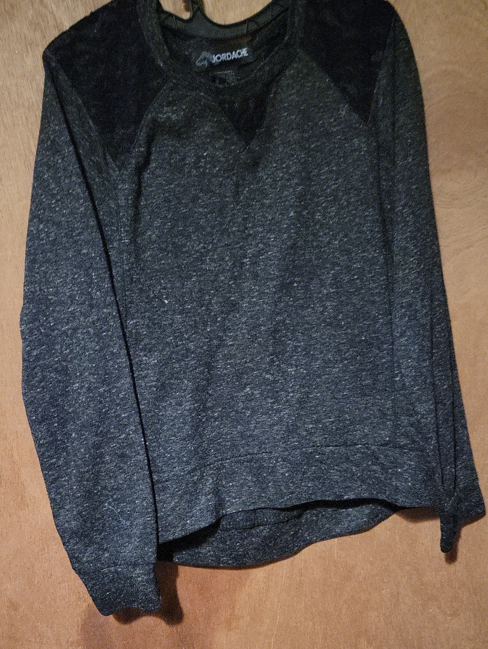 Jordache Vintage Girls Dark Charcoal Crewneck Sweatshirt